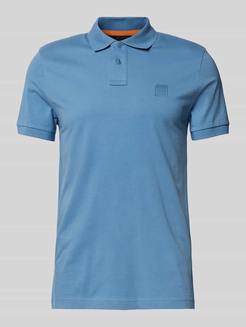 Boss Orange Slim fit poloshirt met labelbadge, model 'Passenger'