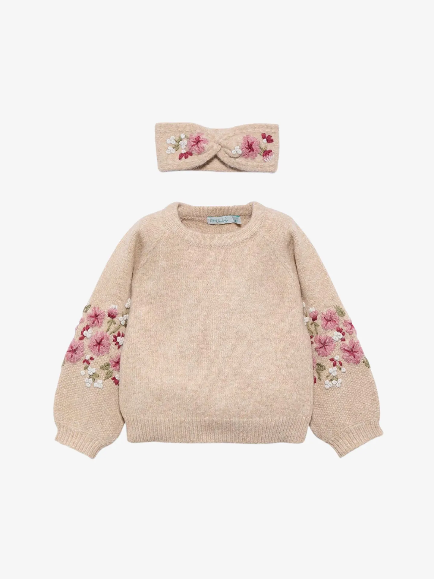 Abel & Lula Sweater w/embroidered headband