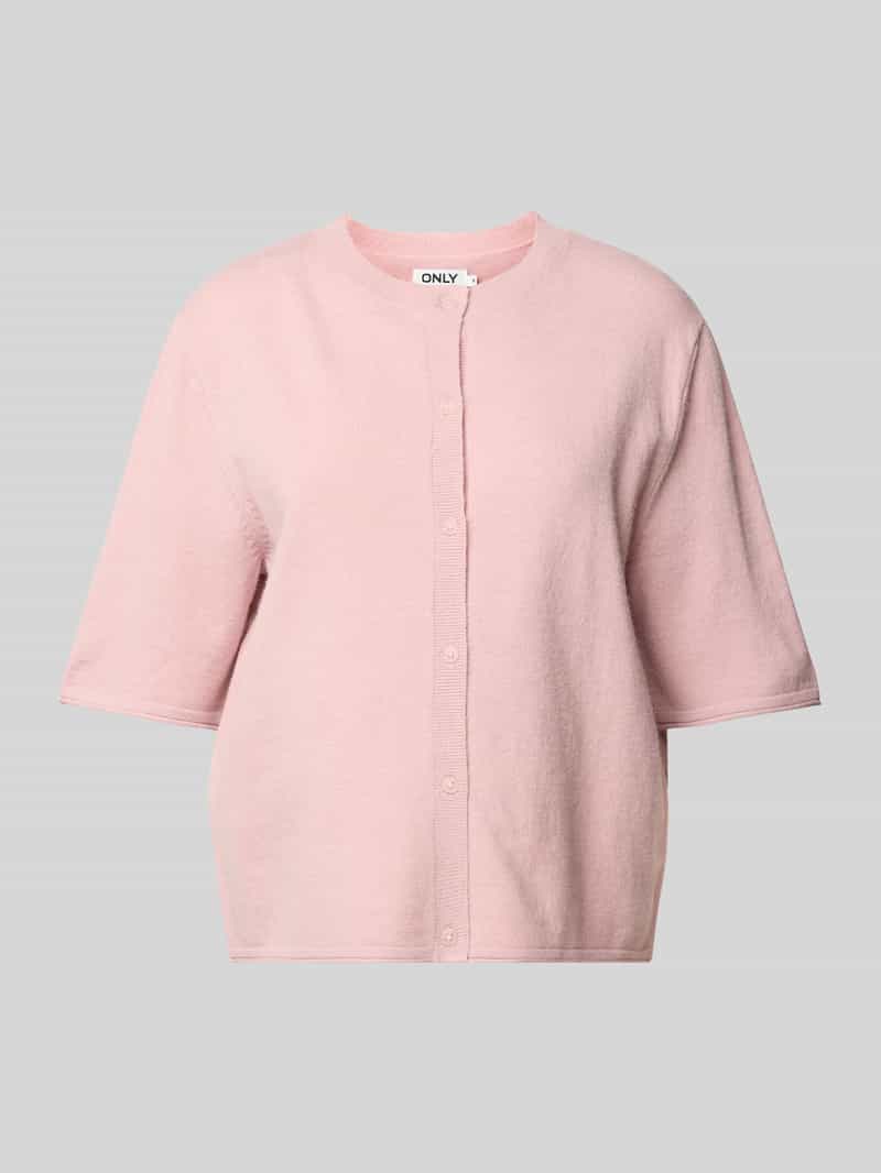 Only Regular fit gebreid jack met 1/2-mouwen, model 'TILDA'