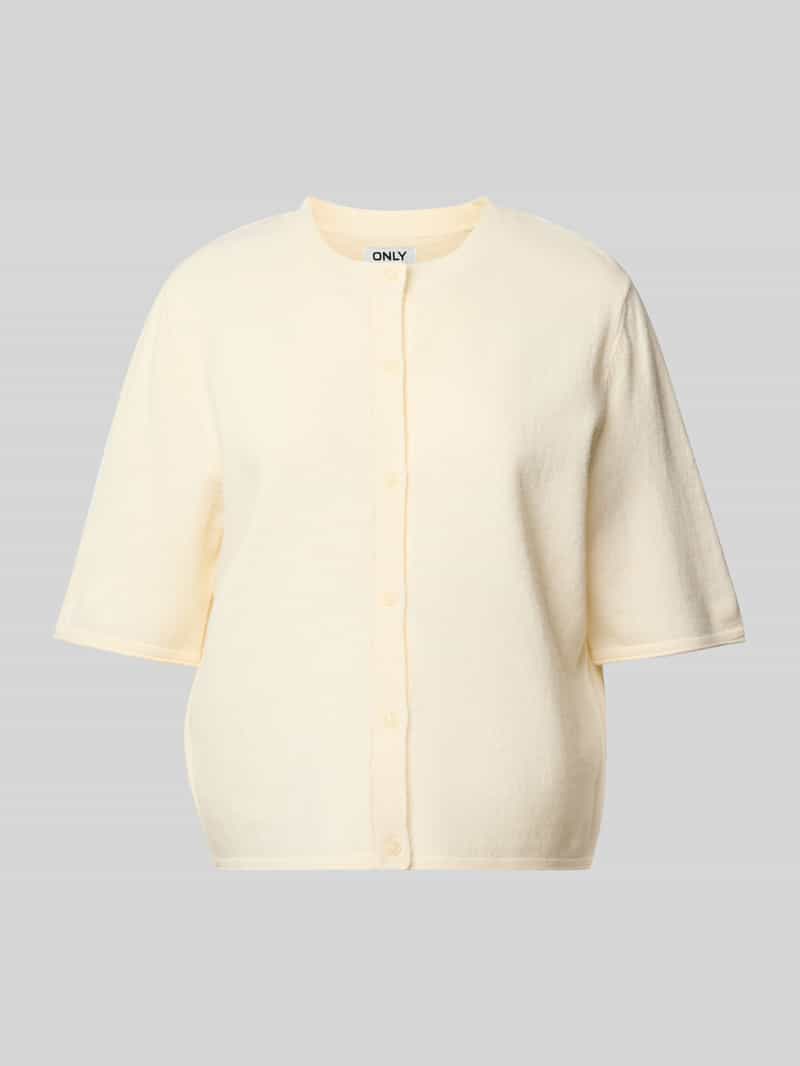 Only Regular fit gebreid jack met 1/2-mouwen, model 'TILDA'