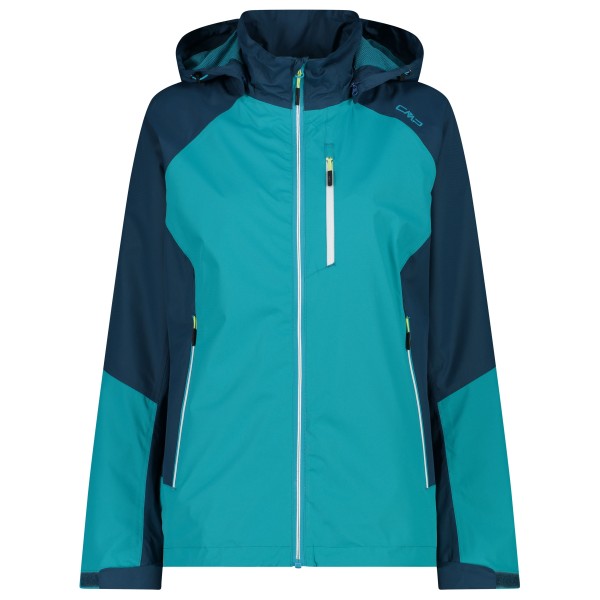 CMP - Women's Ripstop Jacket Zip Hood - Regenjas, turkoois