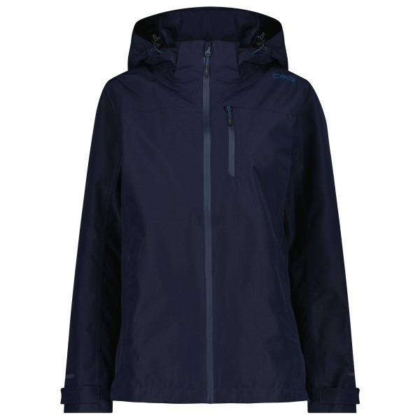 CMP - Women's Ripstop Poly Jacket Zip Hood - Regenjas, blauw