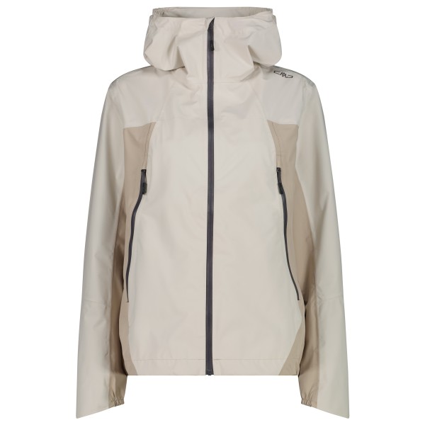 CMP - Women's 2 Layer Jacket Fix Hood - Regenjas, grijs/beige