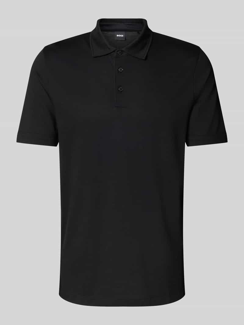 Boss Slim fit poloshirt met labeldetail, model 'Press'
