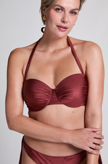 Hunkemöller Bandeau bikinitop Dune Rood
