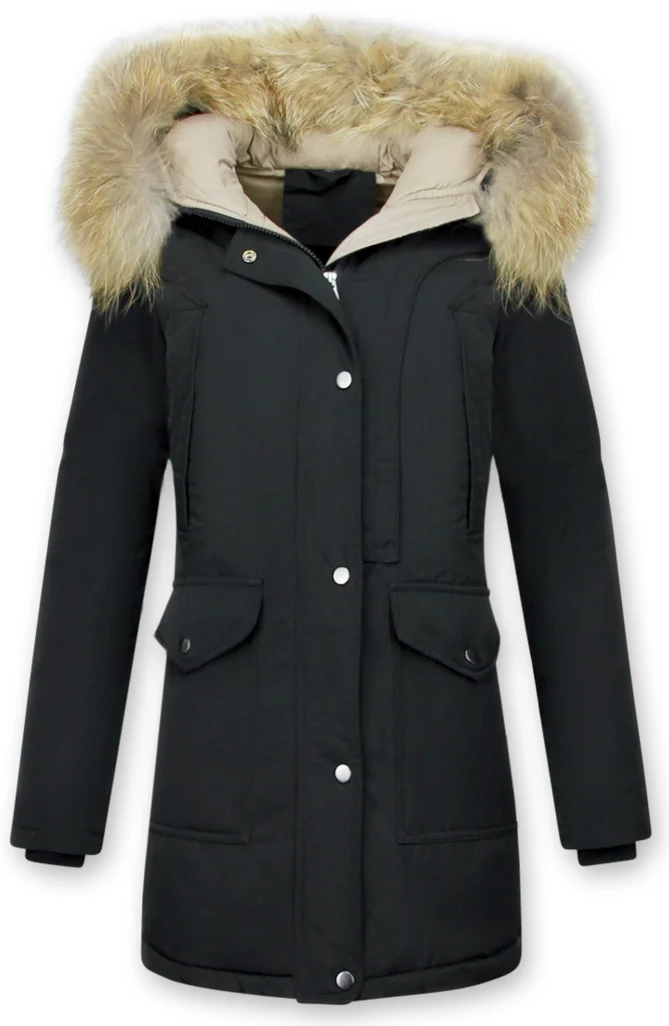 Gentile Bellini Parka jas met bontkraag