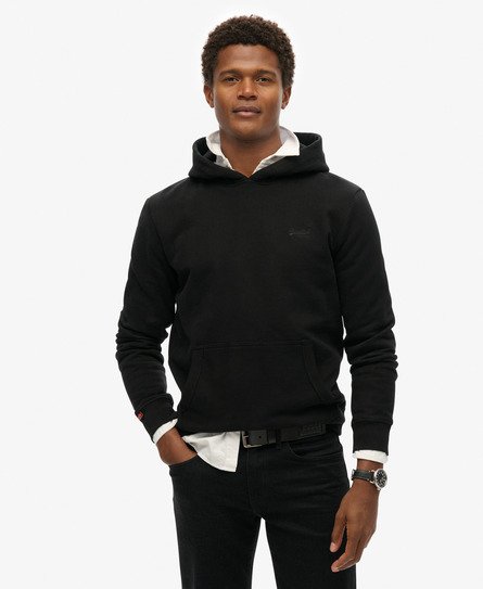 Superdry Mannen Essential Logo Hoodie Zwart