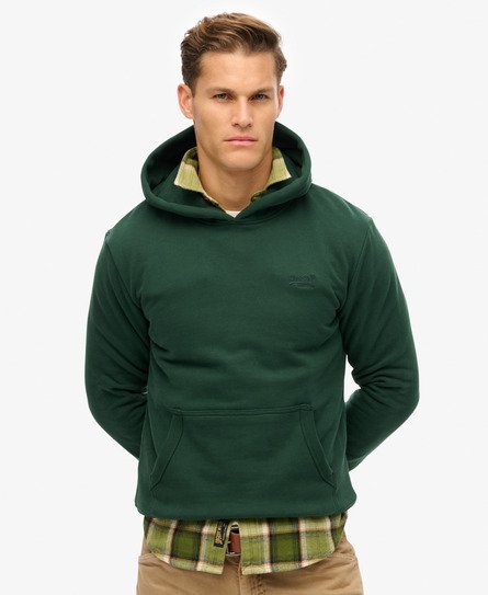 Superdry Mannen Essential Logo Hoodie Groen