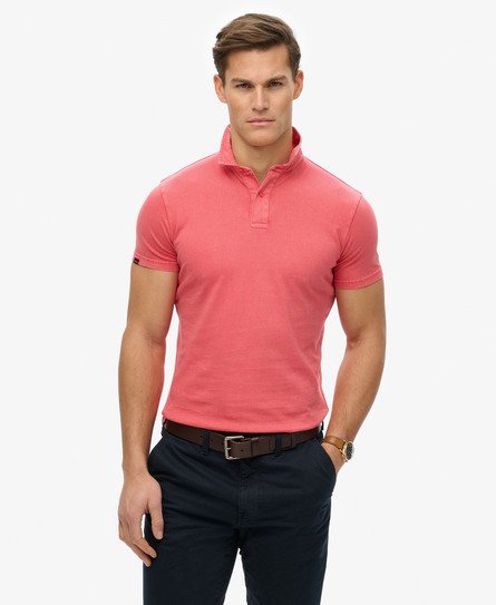 Superdry Mannen Essential Poloshirt van Jersey Rood