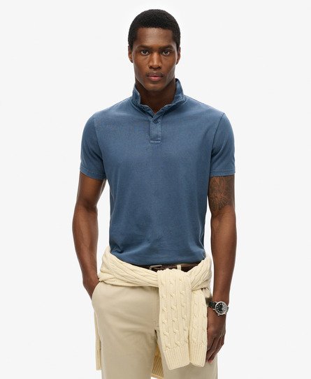 Superdry Mannen Essential Poloshirt van Jersey Blauw