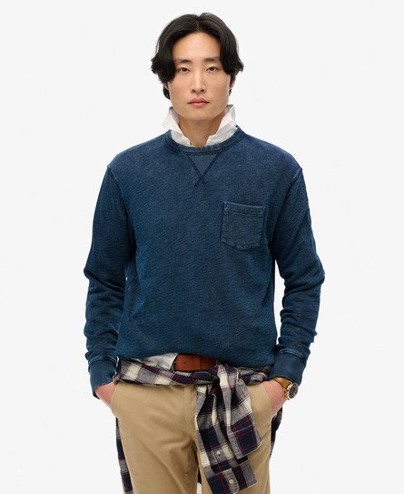 Superdry Mannen The Merchant Store - Sweatshirt Blauw