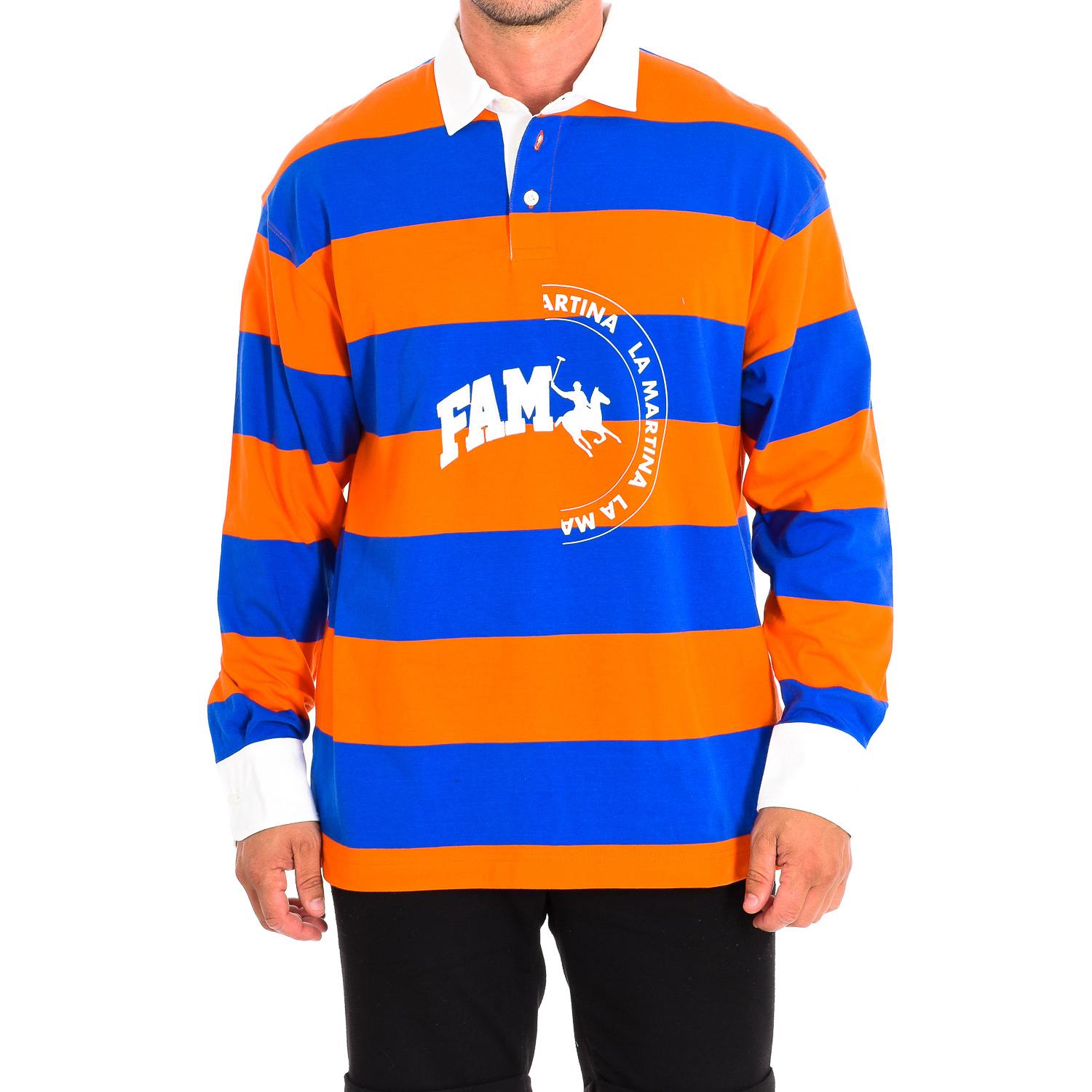LA MARTINA Heren Poloshirt met lange mouwen 11M096-JS334 L oranje