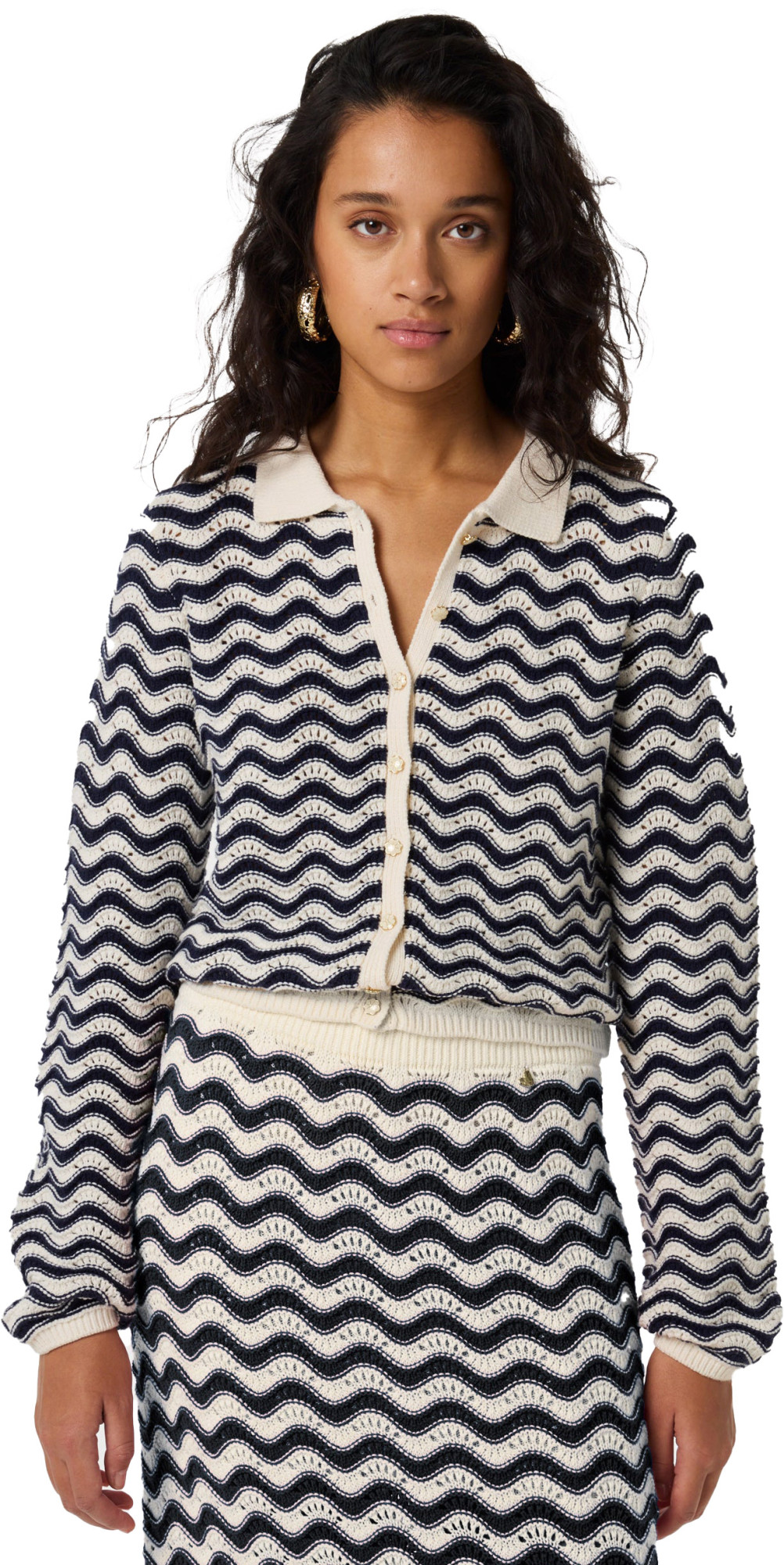 Fabienne Chapot Caro crochet cardigan long sleeve