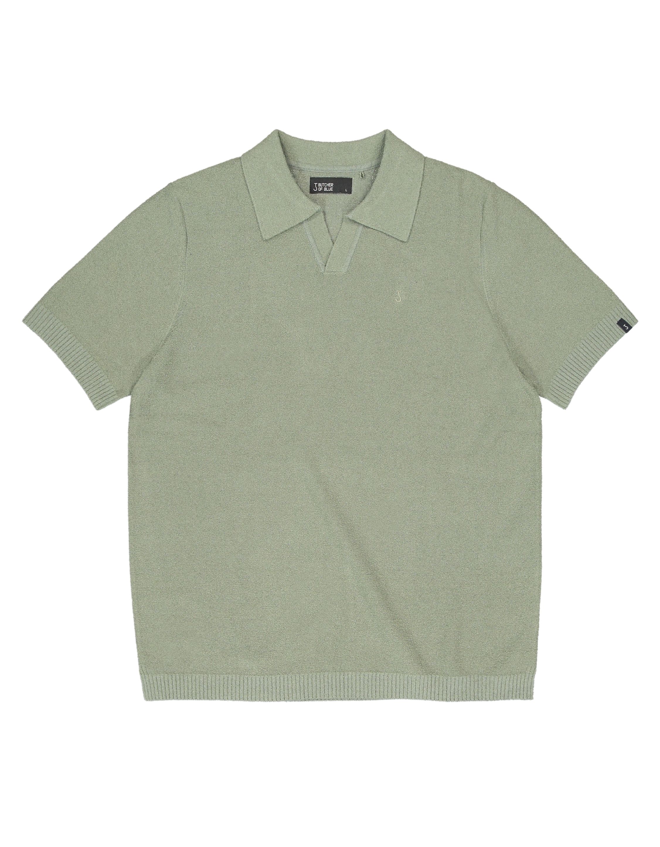 Butcher of Blue Boucle knit polo polos m2516018