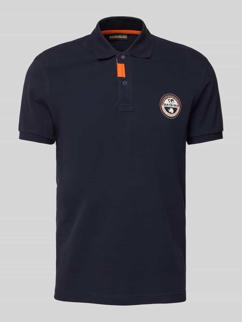 Napapijri Regular fit poloshirt met labelstitching, model 'CLANIS'