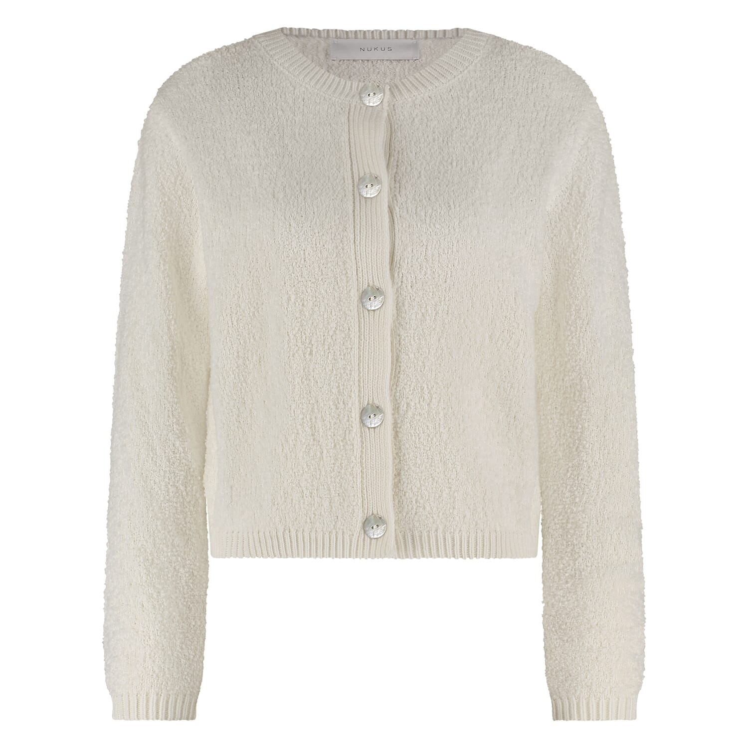 Nukus Vest Marlin Boucle Wit dames