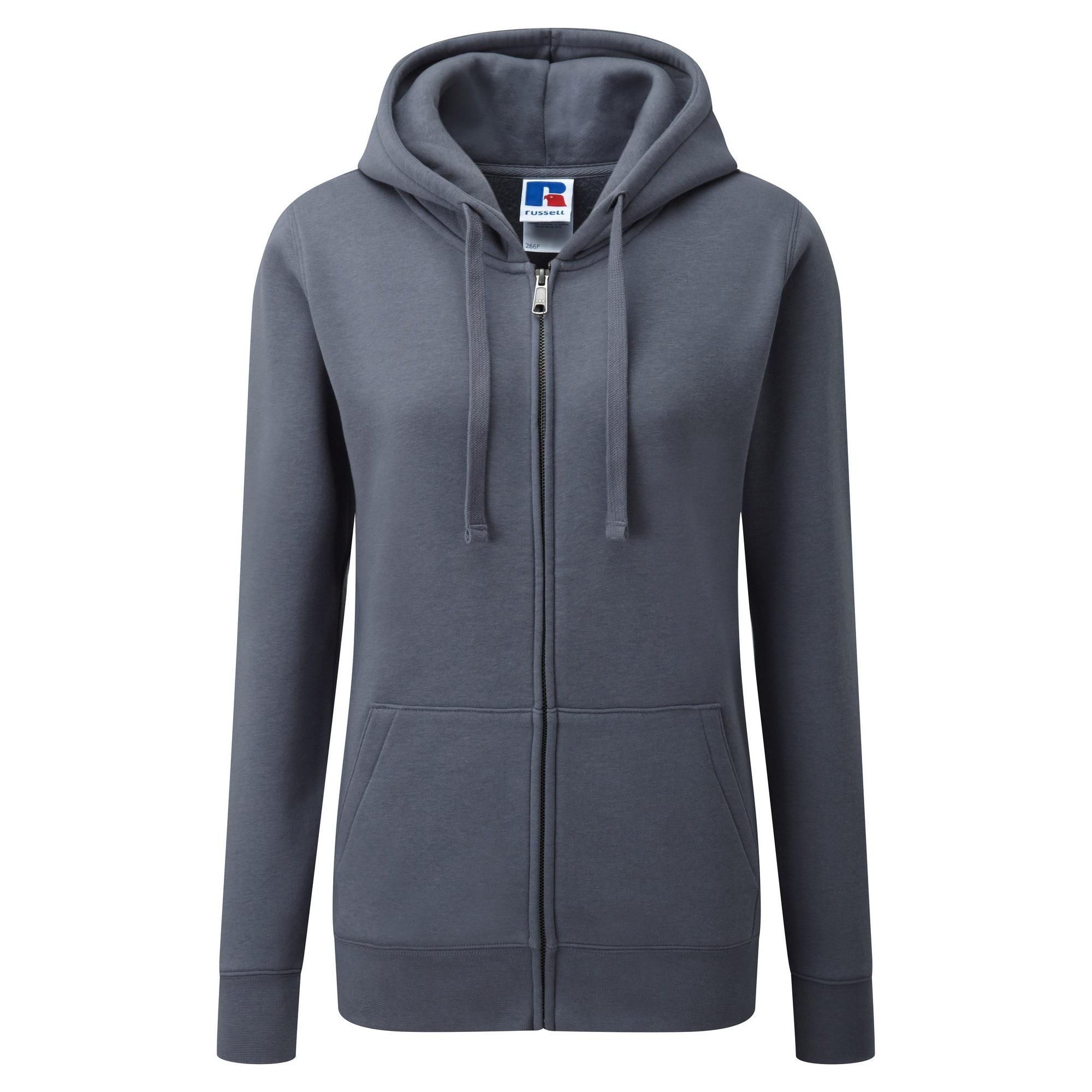Russell Athletic Dames premium authentieke hoodie met rits (3-laagse stof)