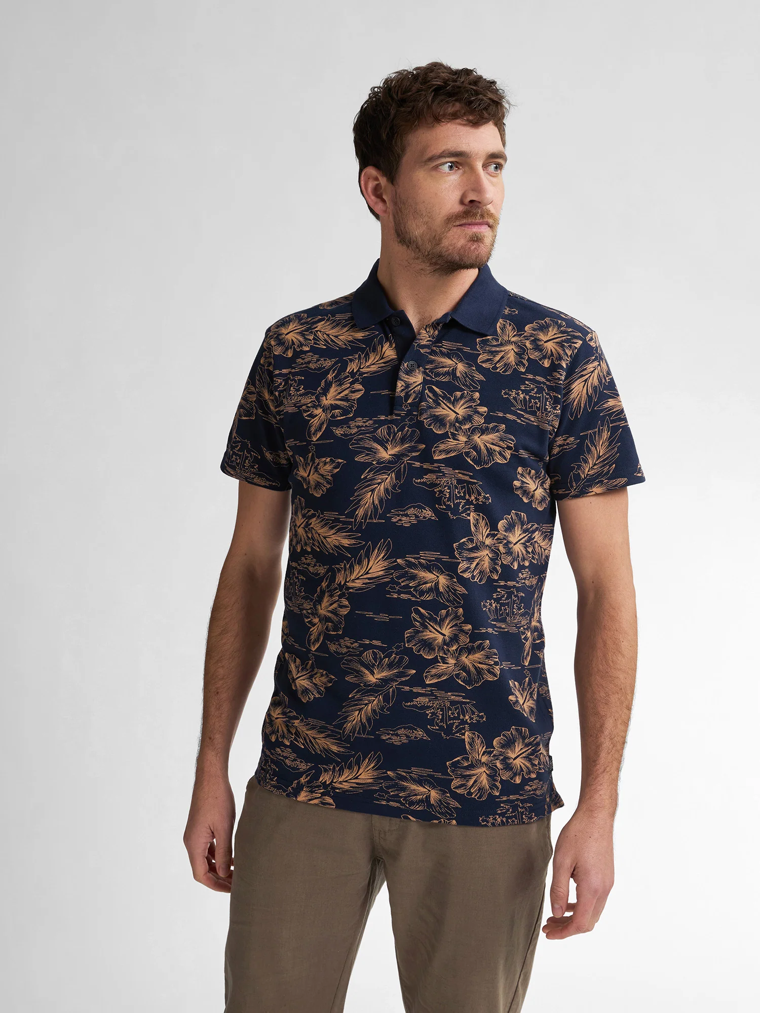 Petrol Industries Heren polo m-1050-pol911 5178 navy blue