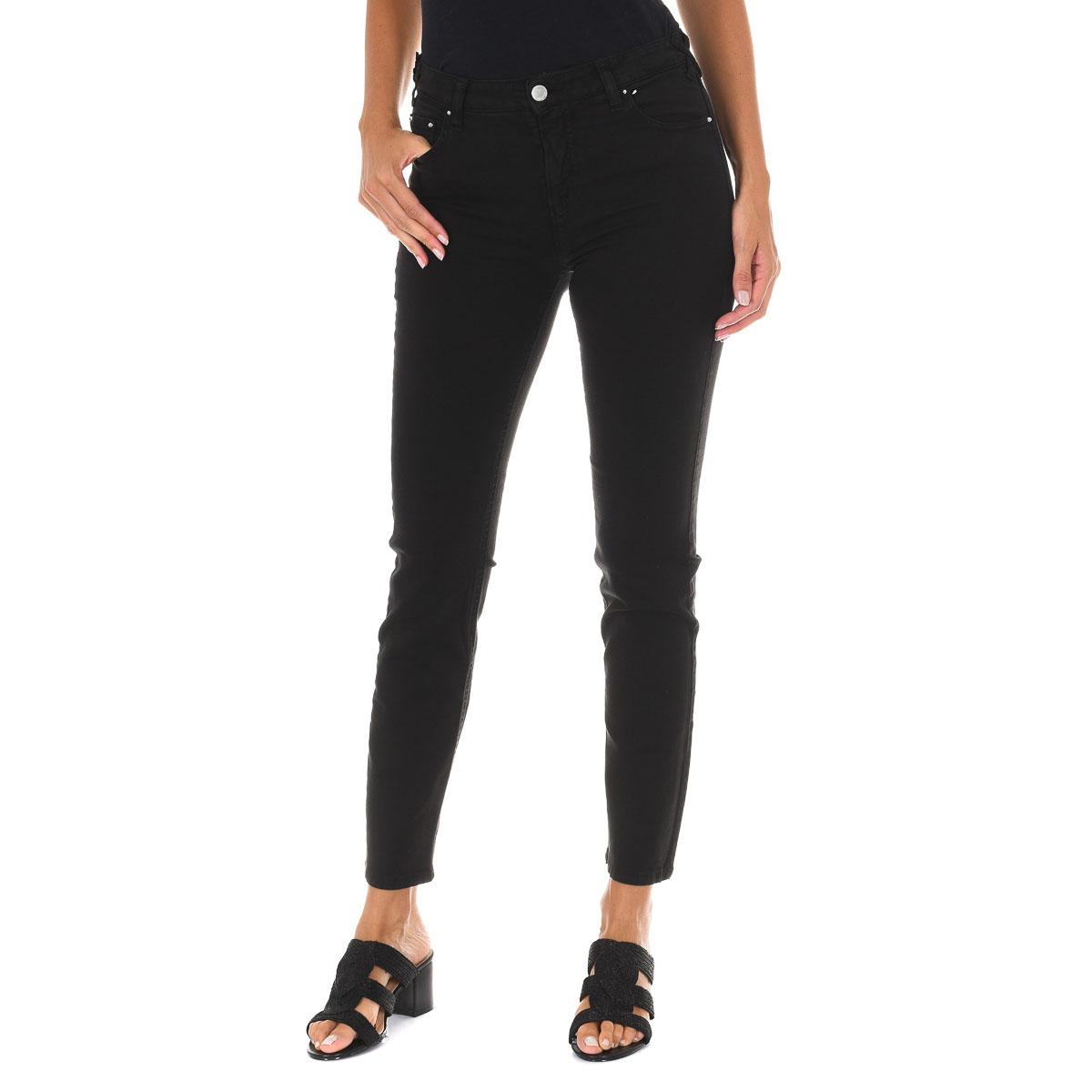 MET Dames lange stretch denim broek 10DB50255-G239 25-USA zwart