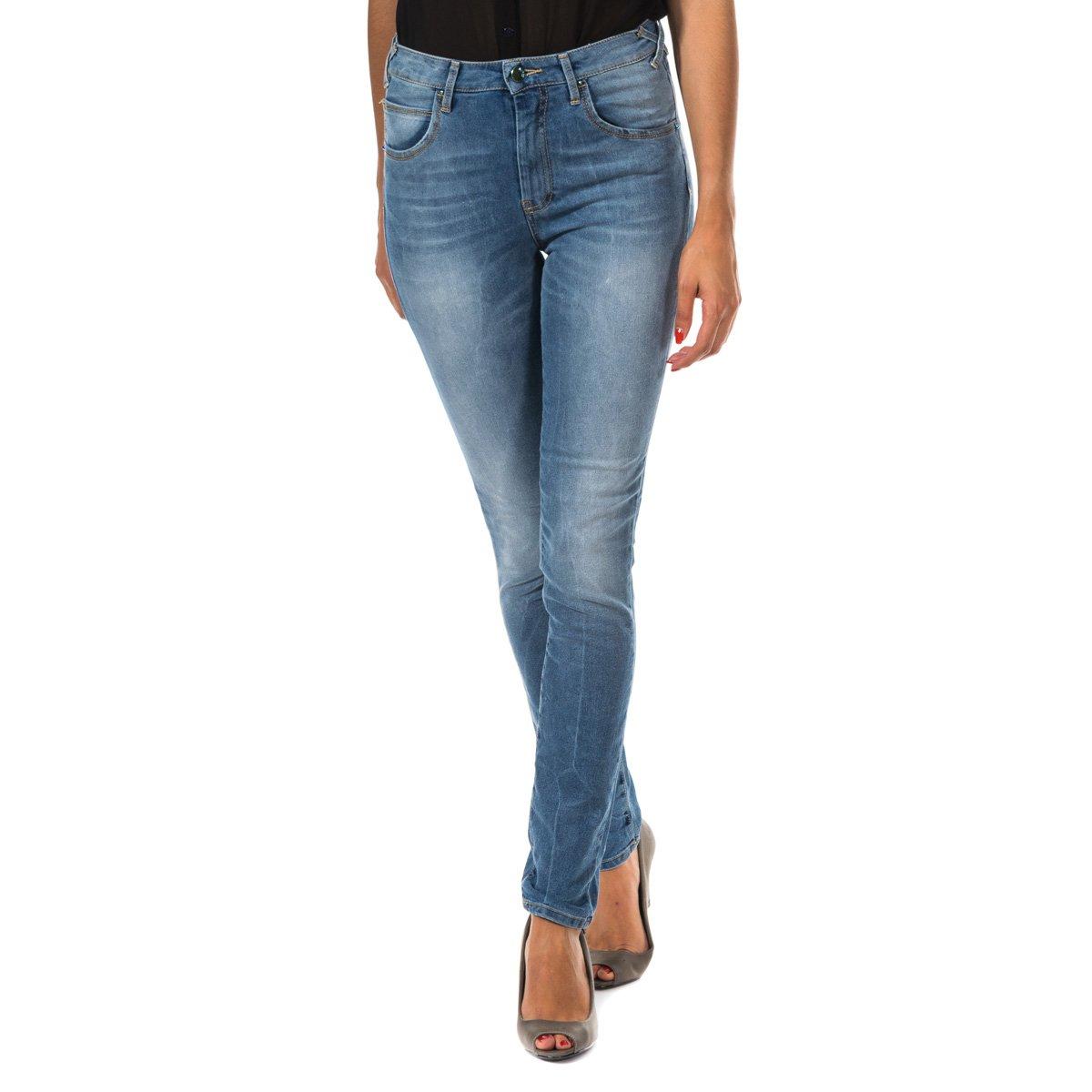 Dames jeans met lange rechte pijpen 10DB50292 24-USA blauw