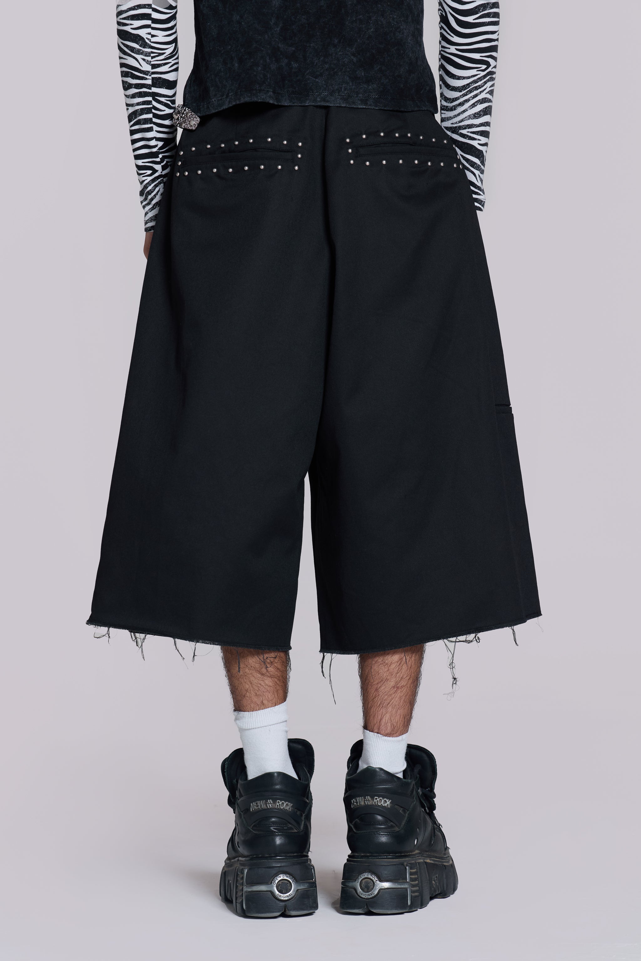Jaded Man Studded Black XL Goliath Baggy Shorts