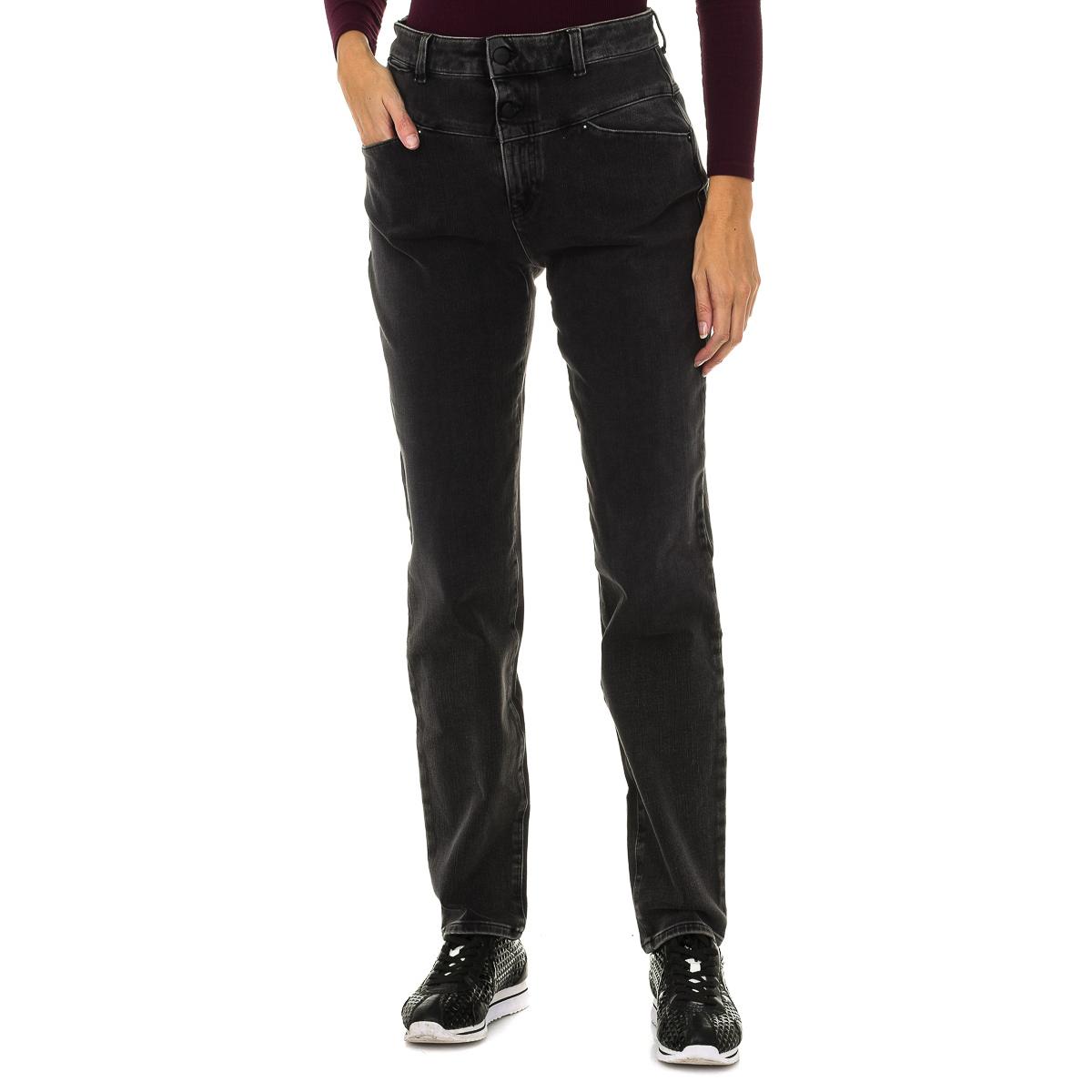 Armani Jeans Dames Stretch Denim Lange Broek 6Y5J14-5D26Z 27-USA zwart