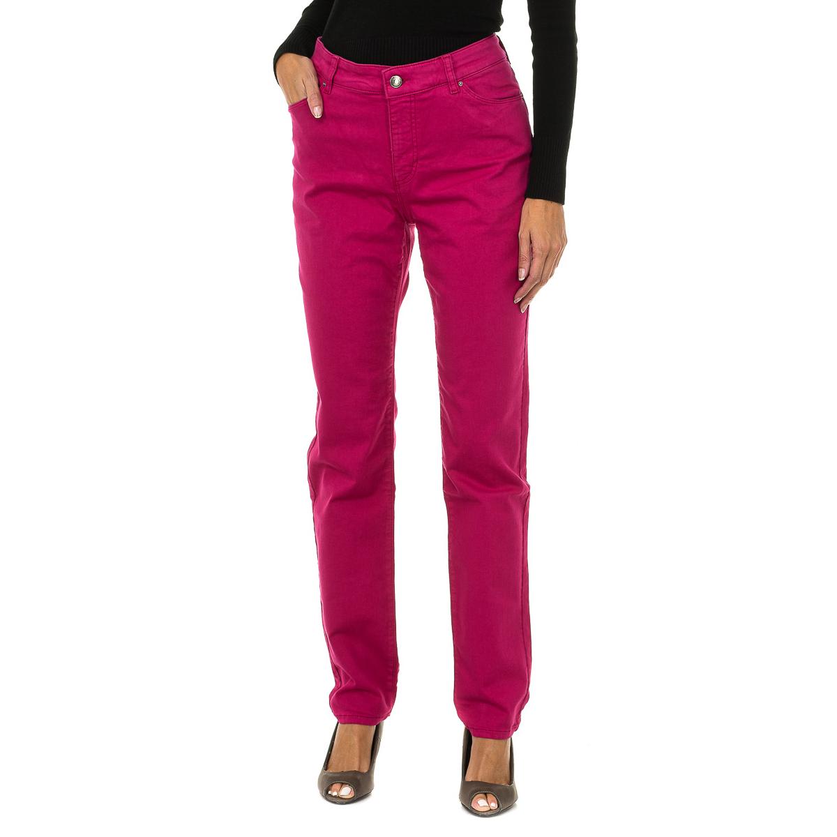 Armani Jeans Dames Stretch Denim Lange Broek 6Y5J18-5D3IZ 24-USA roze