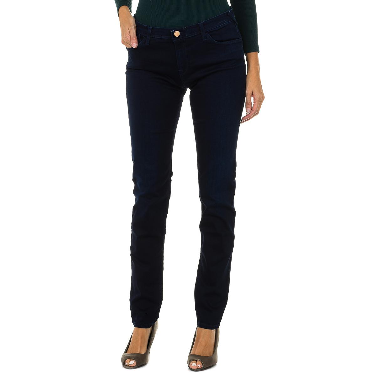 Armani Jeans Dames Stretch Denim Lange Broek 6Y5J28-5D2DZ 24-USA blauw