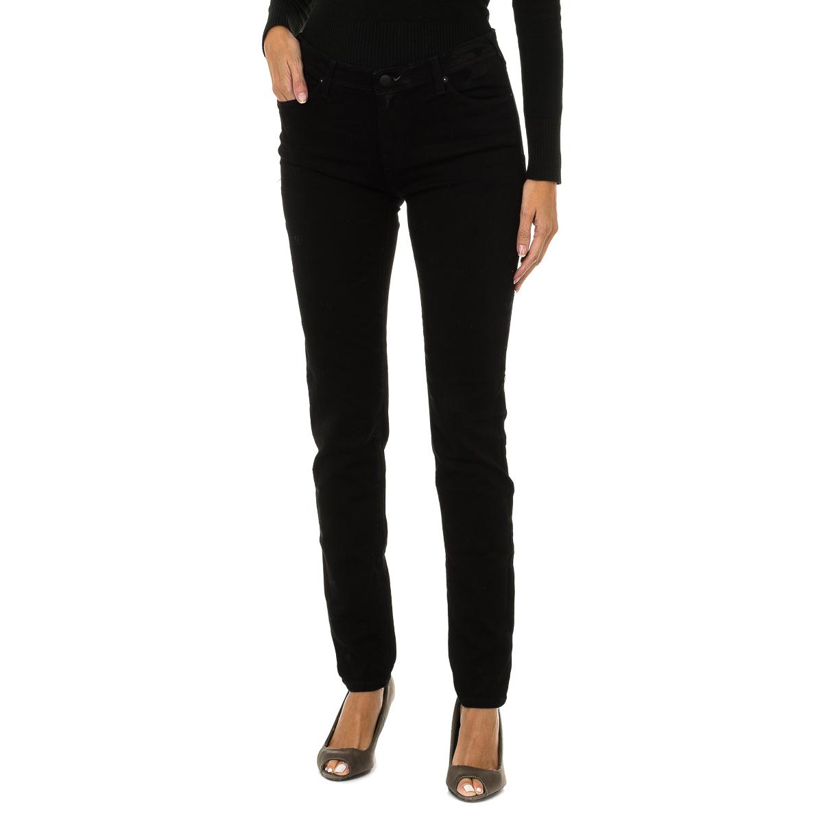 Armani Jeans Dames Stretch Denim Lange Broek 6Y5J28-5D2RZ 24-USA zwart