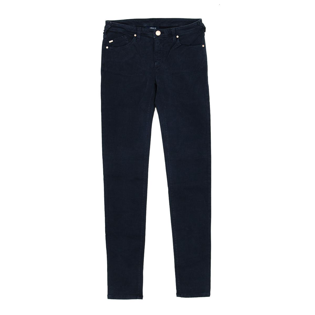 Armani Jeans Dames Stretch Denim Lange Broek 6Y5J28-5N2FZ 25-USA blauw