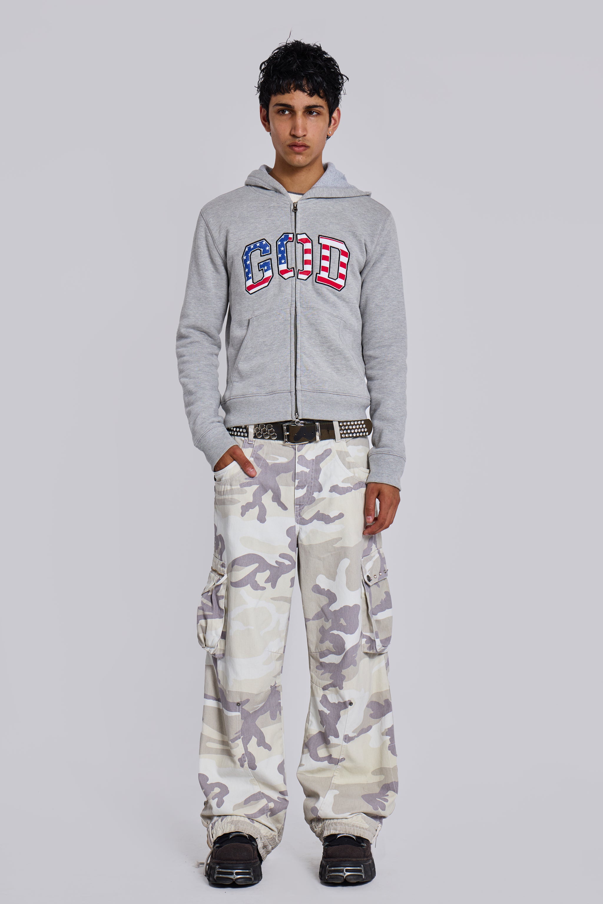 Jaded Man Trooper Snow Camo Cargo Pant