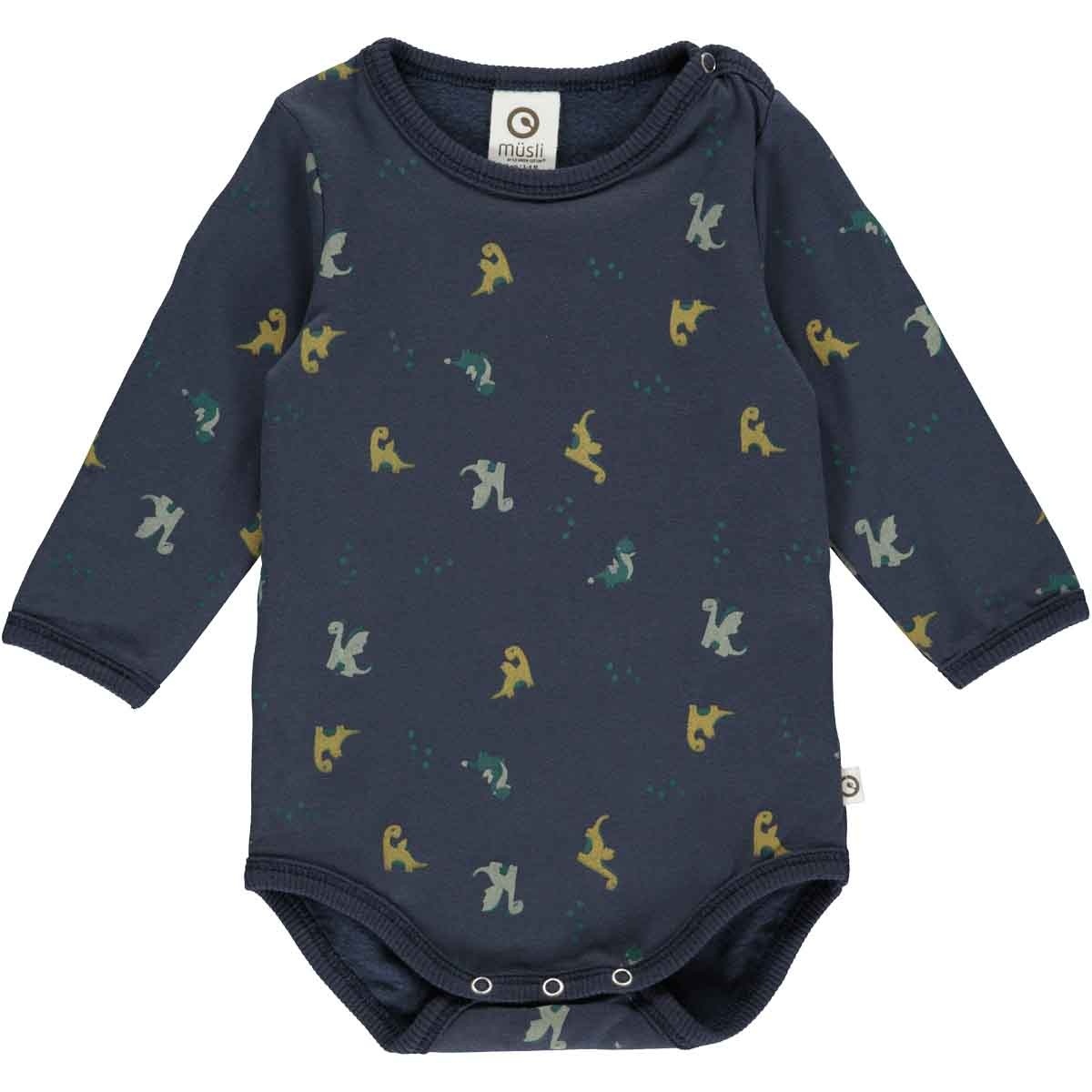 Müsli-collectie Rompertje Dragon (night blue/pine/moss/spa green)