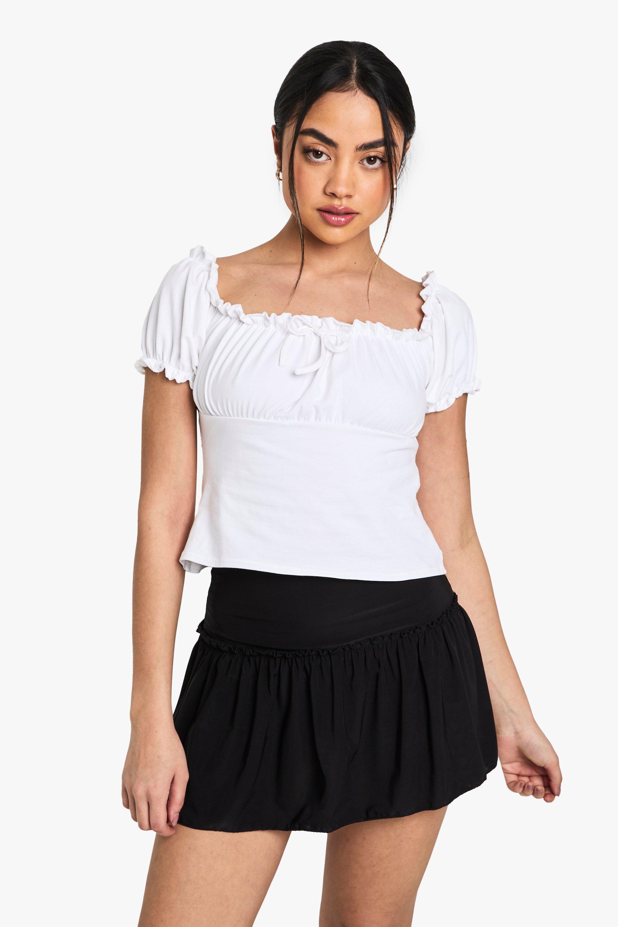 Boohoo Losse Mini Rok, Black
