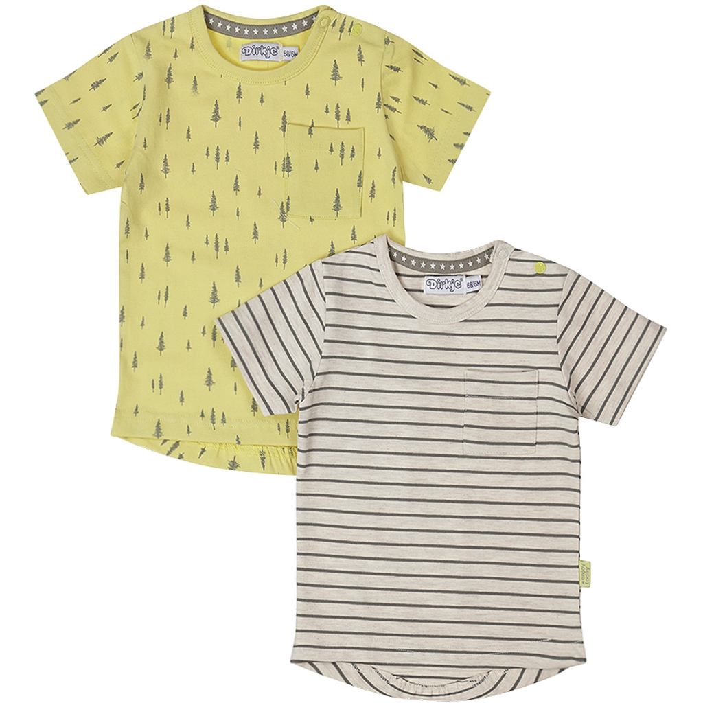 Dirkje-collectie 2 paar t-shirtjes (pistachi green)
