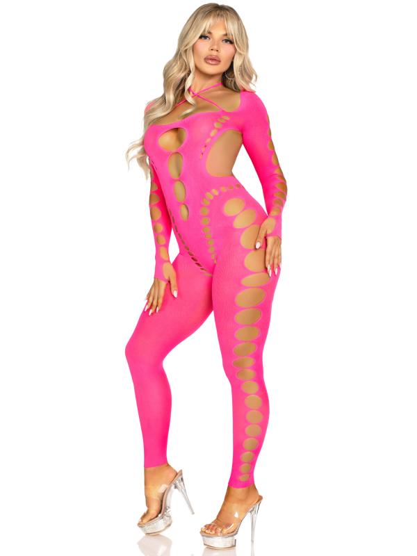 Leg Avenue - Naadloze Bodystocking - Roze