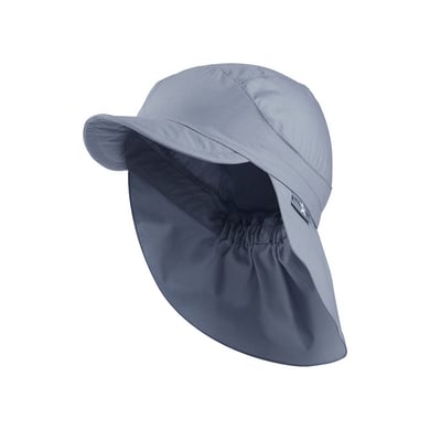 Sterntaler Basic Peaked pet met nekbescherming grijsblauw