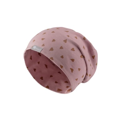 Sterntaler Beanie hartjes fluweelroze