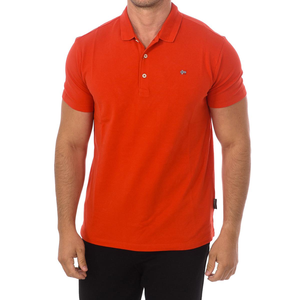 Napapijri Ealis NP0A4GDK Heren Poloshirt met Korte Mouwen S rood
