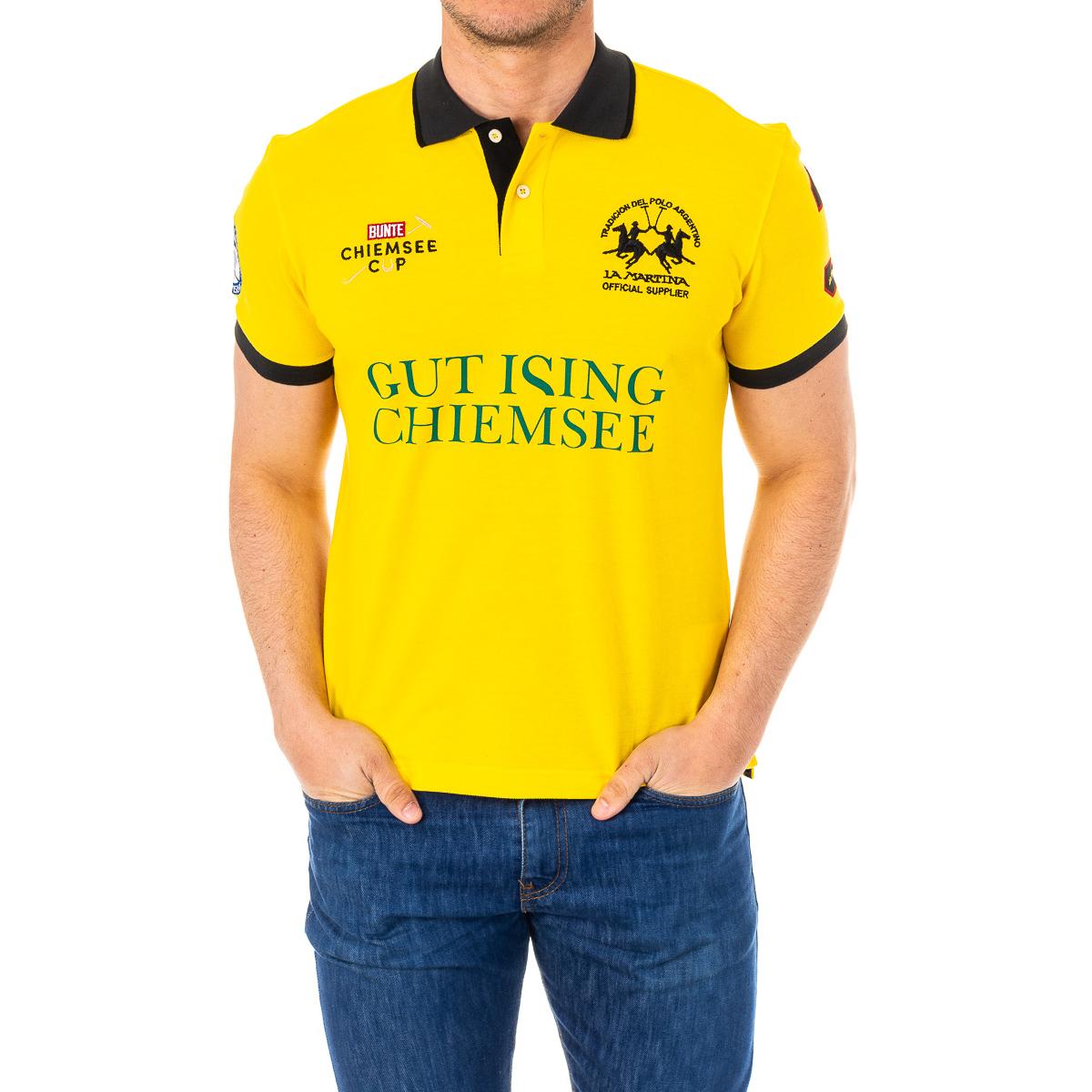 LA MARTINA Heren poloshirt met korte mouwen en reverskraag 2MPS51 XS geel