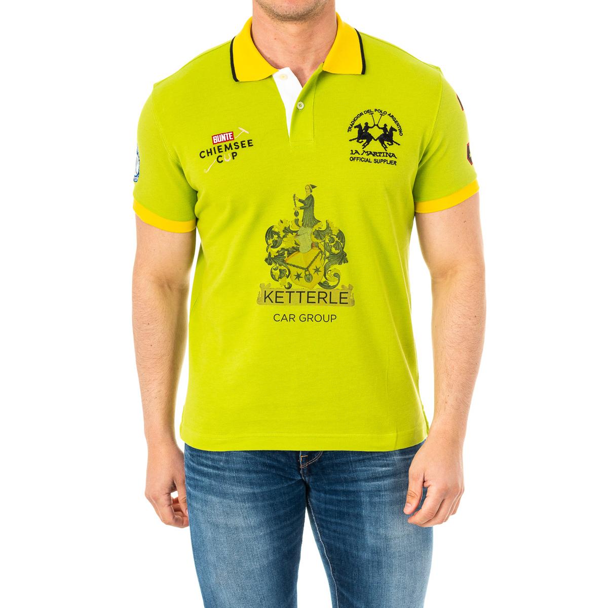 LA MARTINA Heren poloshirt met korte mouwen en reverskraag 2MPS55 XS groen