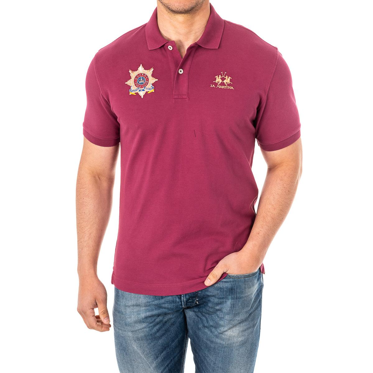 LA MARTINA Heren poloshirt met korte mouwen en reverskraag 2MPT42 XS paars