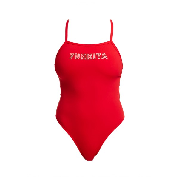 Funkita - Women's Tie Me Tight One Piece - Badpak, rood