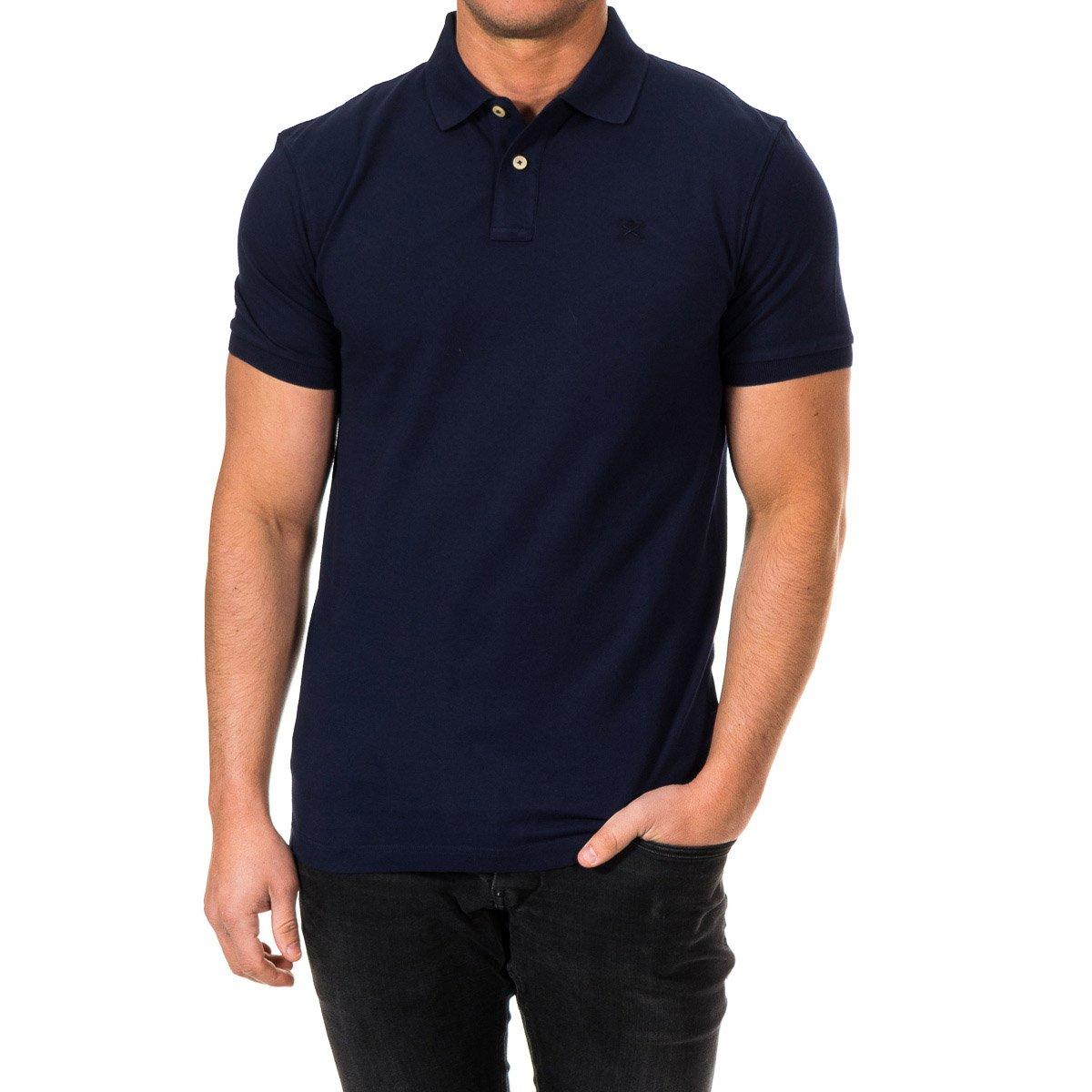 Hackett London Heren HM561503 Reverskraag Korte Mouw Poloshirt XS wit