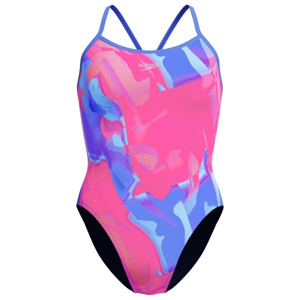 Speedo - Women's Placement Digital Turnback - Badpak, roze