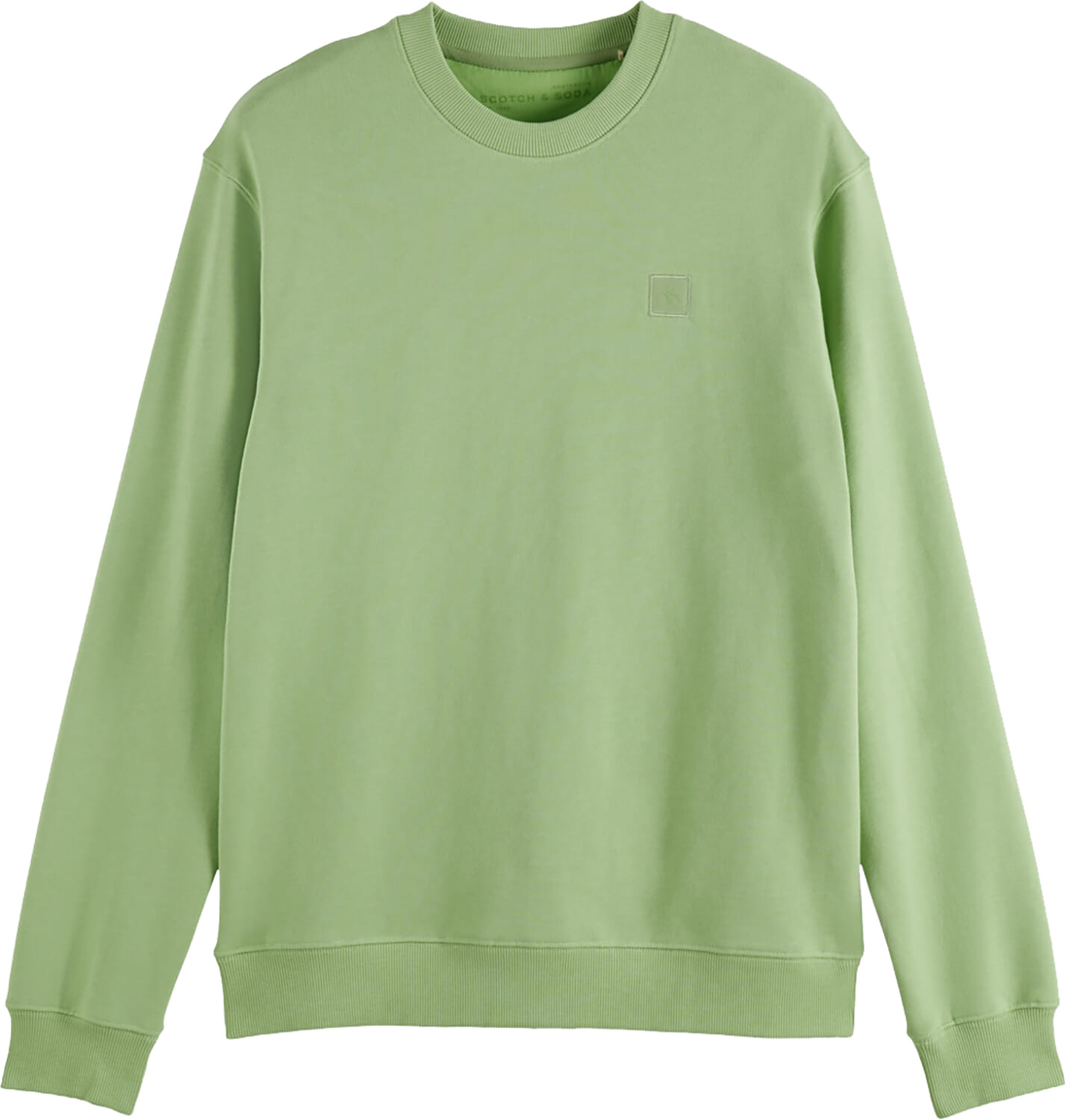 Scotch & Soda Trui Seasonal Core Logo Groen heren