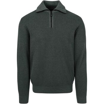 Sweater Casa Moda Halfzip Trui Donkergroen