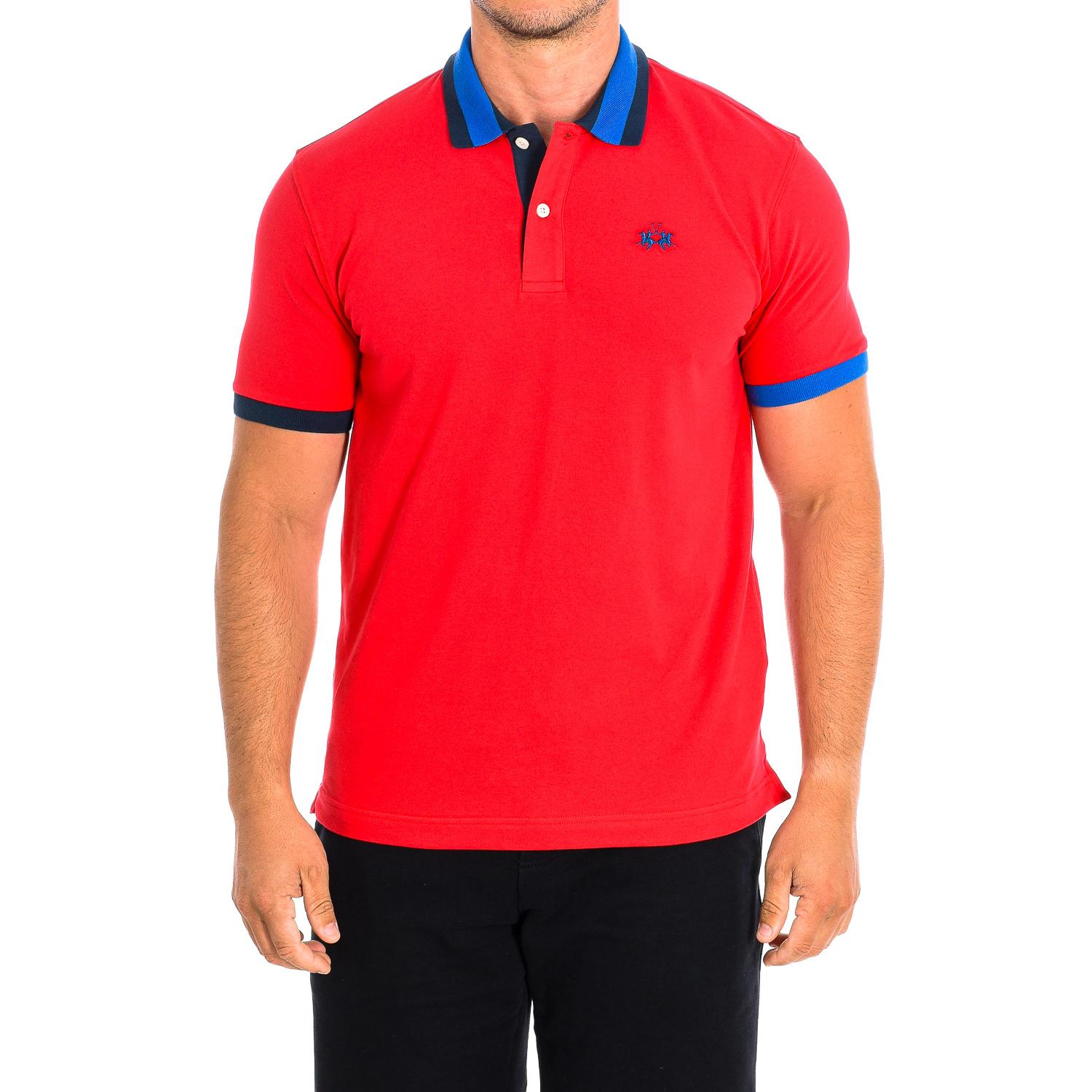 LA MARTINA Heren poloshirt met korte mouwen TMP008-PK001 S rood