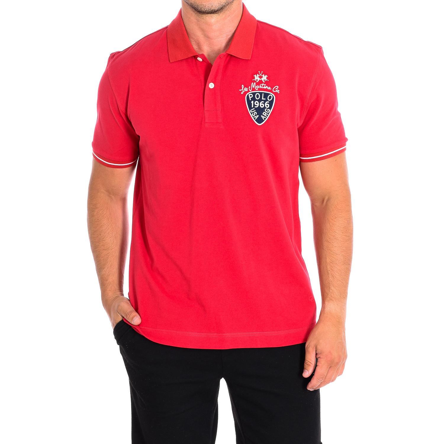 LA MARTINA Heren poloshirt met korte mouwen TMP302-PK097 S rood