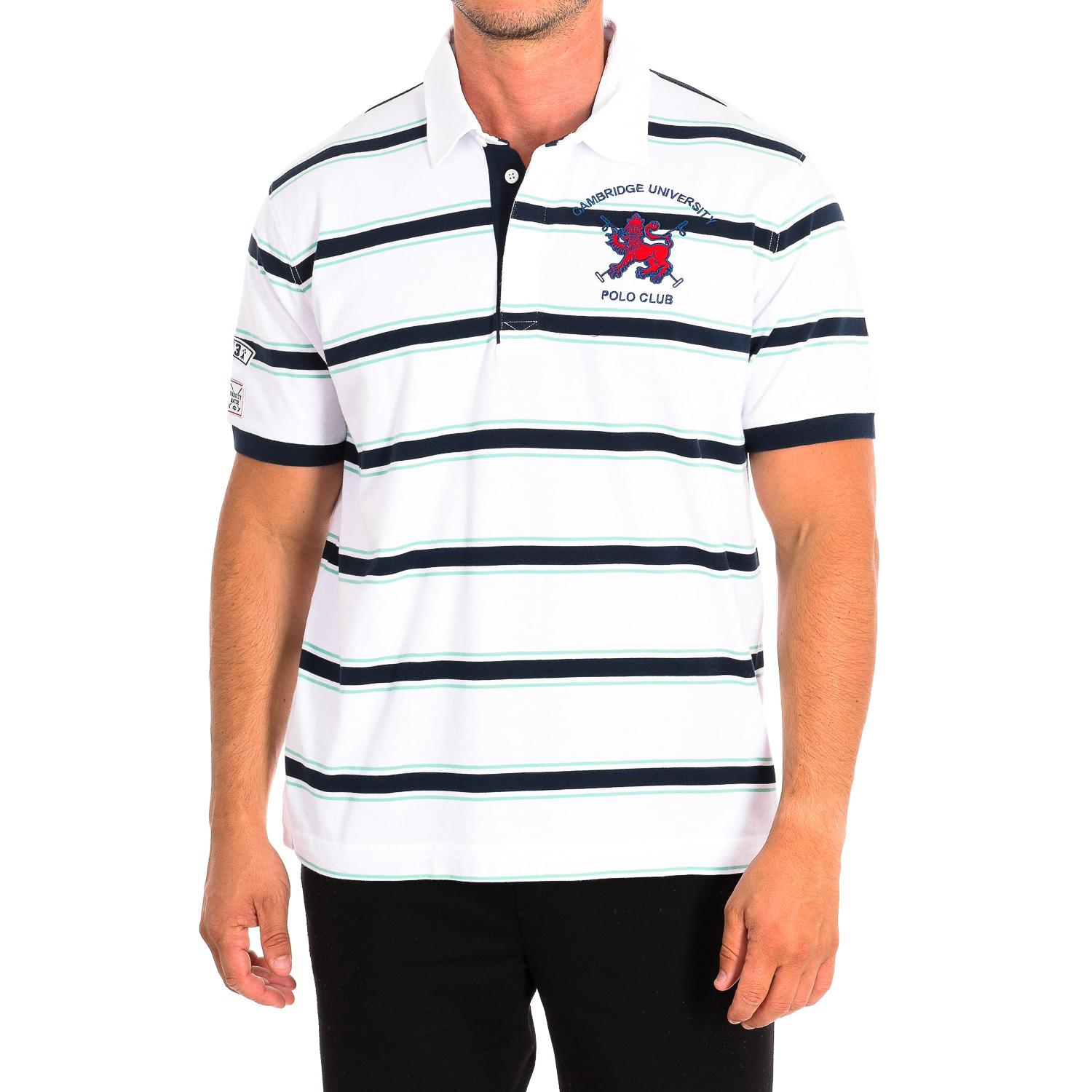 LA MARTINA Heren poloshirt met korte mouwen TMP321-JS328 L wit