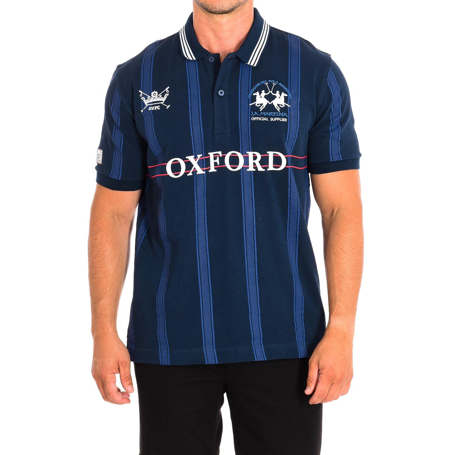 LA MARTINA Heren poloshirt met korte mouwen TMP320-JS327 L blauw